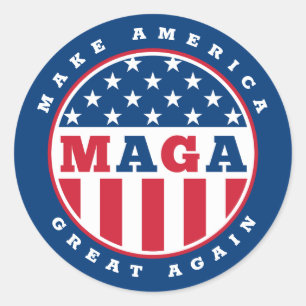 Adesivo MAGA Round Stickers
