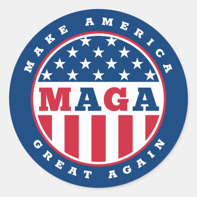 Adesivo MAGA Round Stickers (Frente)