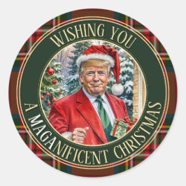 Adesivo MAGAnefasto Natal Papai Noel Trump MAGA