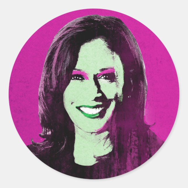 Adesivo Magenta Kamala Harris Pop Art (Frente)
