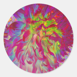 Adesivo Magenta Psicodélica e Flor Amarelo Dahlia
