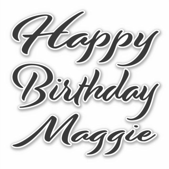 Adesivo Maggie Name Vorname black Sticker Geburtstag (Frente)