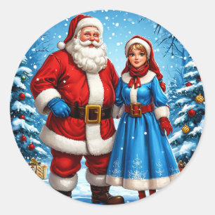 Adesivo Magia Clássica de Natal do Papai Noel Alegria de I