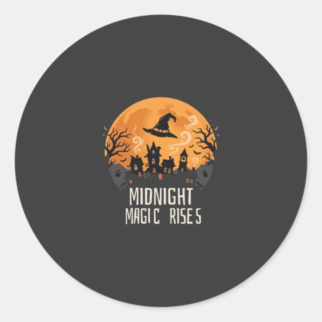 Adesivo Magia da Meia-Noite de Halloween (Frente)