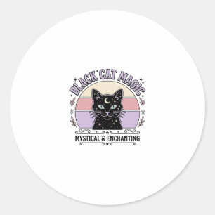 Adesivo Magia de Gato Preto Gato Preto Arte Vetorial Vinta