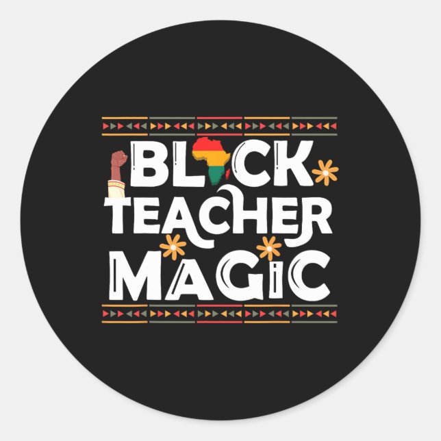 Adesivo Magia de Professores Negros, História Negra dos Af (Frente)