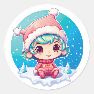 Adesivo Magia do Elf Xmas da Menina