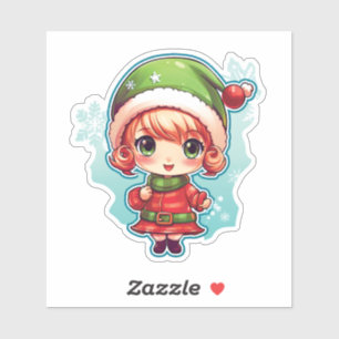 Adesivo Magia do Elf Xmas da Menina