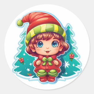 Adesivo Magia do Elf Xmas da Menina