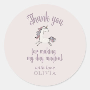 Adesivo Magia Unicórnio Obrigado Sticker