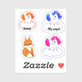 Adesivo Magic baby unicorns fantasy art