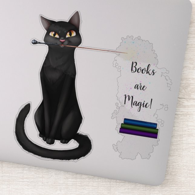 Adesivo Magic Cat Books Sticker (Detalhe)