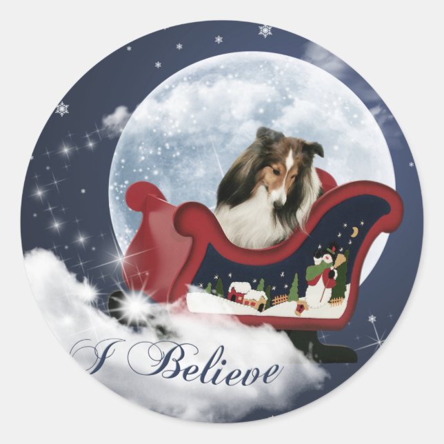 Adesivo Magic Christmas Sheltie (Frente)