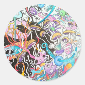 Adesivo Magic Mushroom Round Sticker