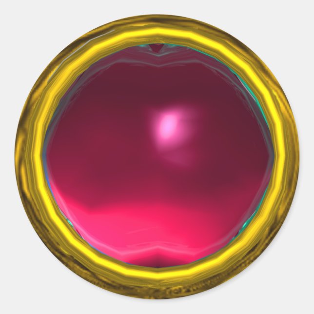 Adesivo MAGIC RUBY, amarelo-rosa brilhante vibrante (Frente)
