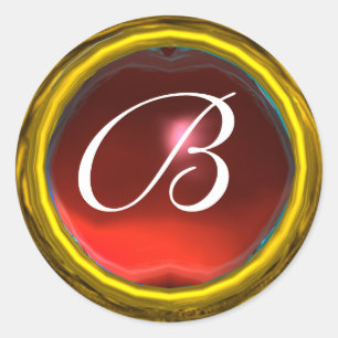 Adesivo MAGIC RUBY MONOGRAM vermelho vivo vibrante