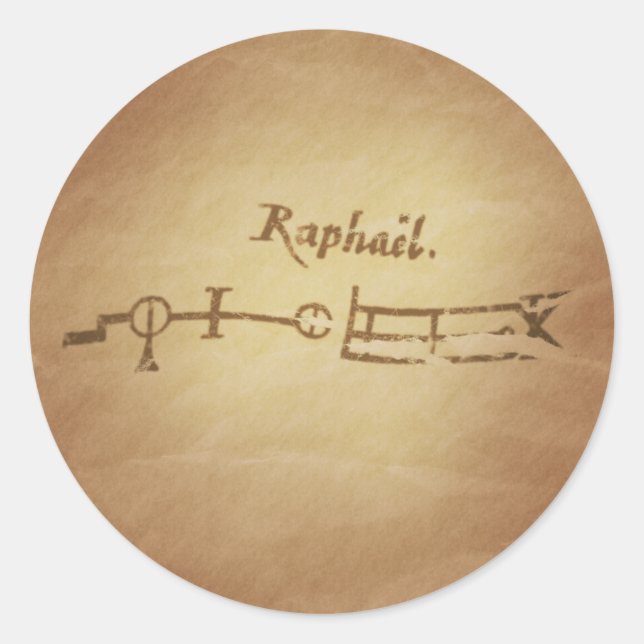 Adesivo Magic Seal Angel Raphael Proteção Magic Charms (Frente)