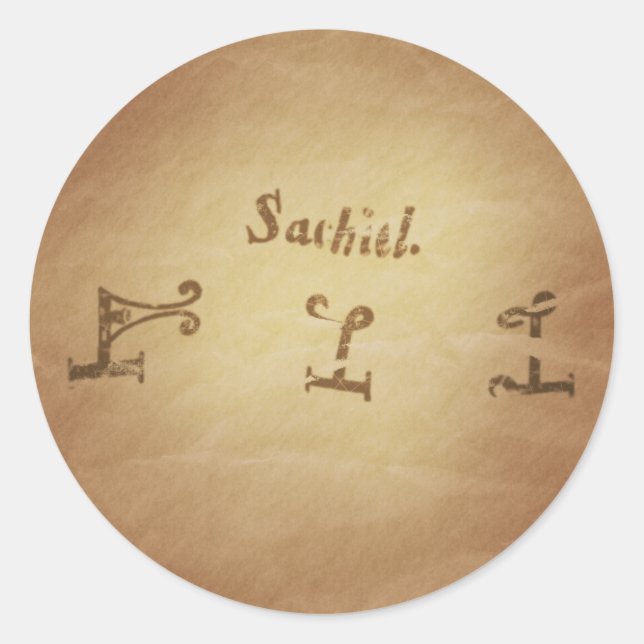 Adesivo Magic Seal Angel Sachiel Protection Magic Charms (Frente)