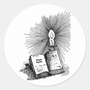 Adesivo Magic Spells Book Candle Witchcraft