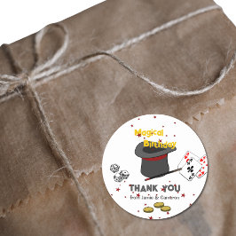 Adesivo Mágica Apresentação Paritária Aniversário Obrigado