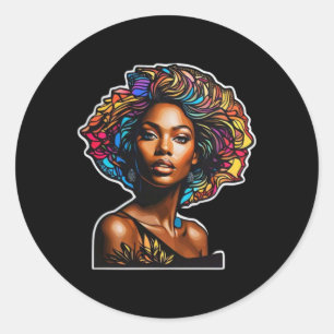 Adesivo Mágica Menina Negra - Força Celebrante E Beleza