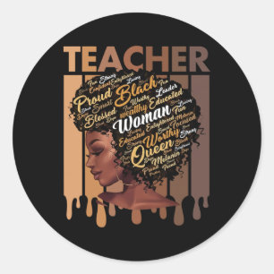 Adesivo Mágica Professora Negra Educação História Negra Me