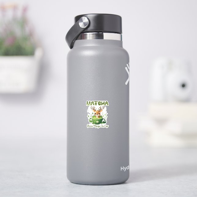 Adesivo Mágica Verde na Copa Matcha (HidroFlask)