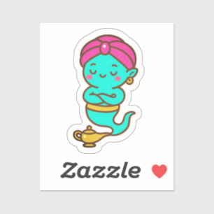 Adesivo Magical Kawaii Djinn - Neon Spirit