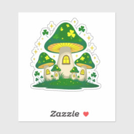 Adesivo Magical Mushroom Village With Glowing
