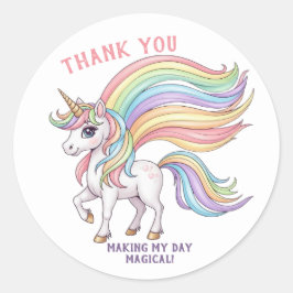 Adesivo Magical Unicorn Birthday Sticker | Thank You Tags