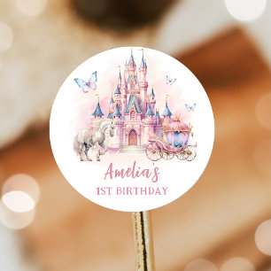 Adesivo Magical Unicorn Princess Castle Birthday Sticker