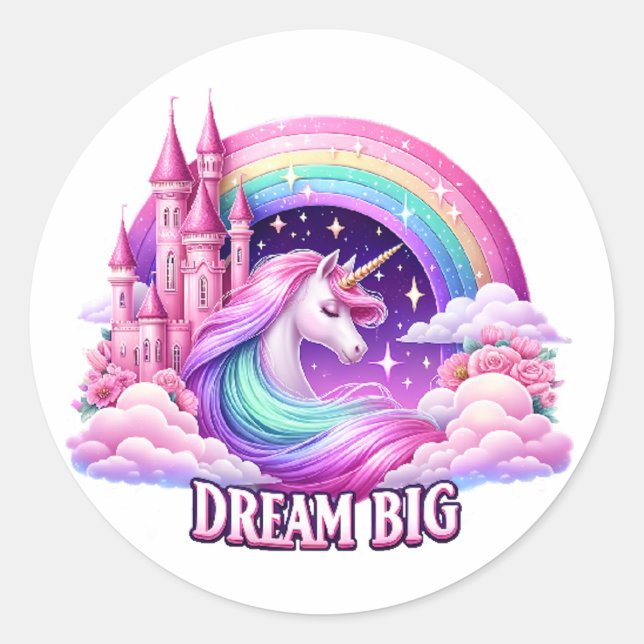 Adesivo Magical Unicorn Rainbow Sticker - Whimsical Design (Frente)