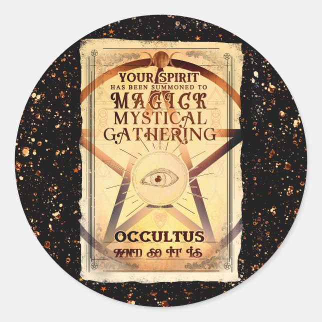 Adesivo Magick Mystical Gathering Fortune Teller Party (Frente)