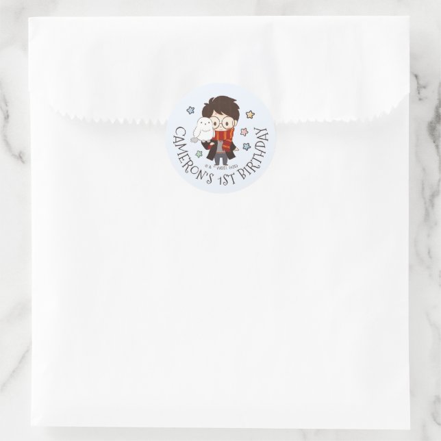 Adesivo Mágico Aniversário de HARRY POTTER™ e Hogwarts (Bolsa)