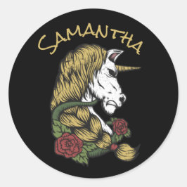 Adesivo Mágico com uma Festa de Unicórnio