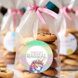 Adesivo Mágico de unicórnio arco-íris brilhante