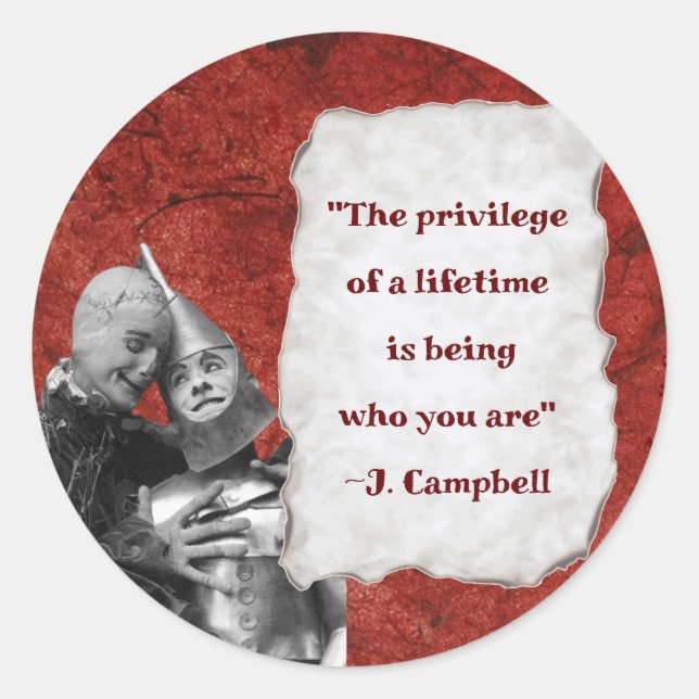 Adesivo Mágico Oz cita o vermelho Campbell Dourado (Frente)