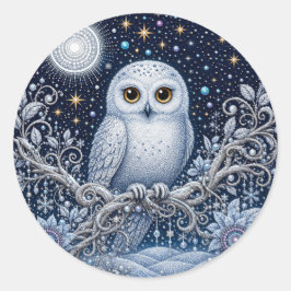 Adesivo Magische Schneeeule – Wächterin der Winternacht