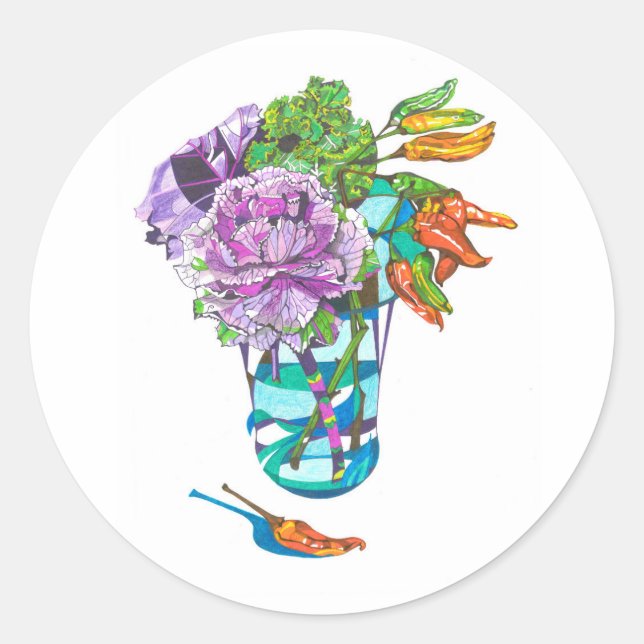 Adesivo Magnífico Buquê Vegetal de Outono (Frente)