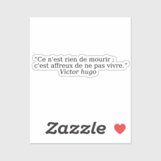 Adesivo Magnifique citations de Victor Hugo