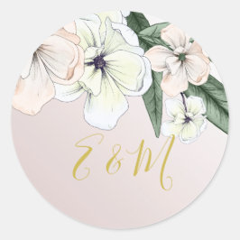 Adesivo Magnolia Blush Floral Elegante Classe De Casamento