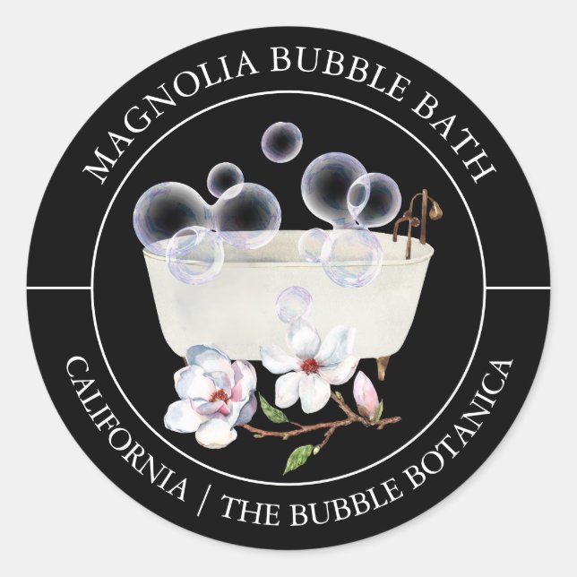 Adesivo Magnolia Bubble Bath label (Frente)