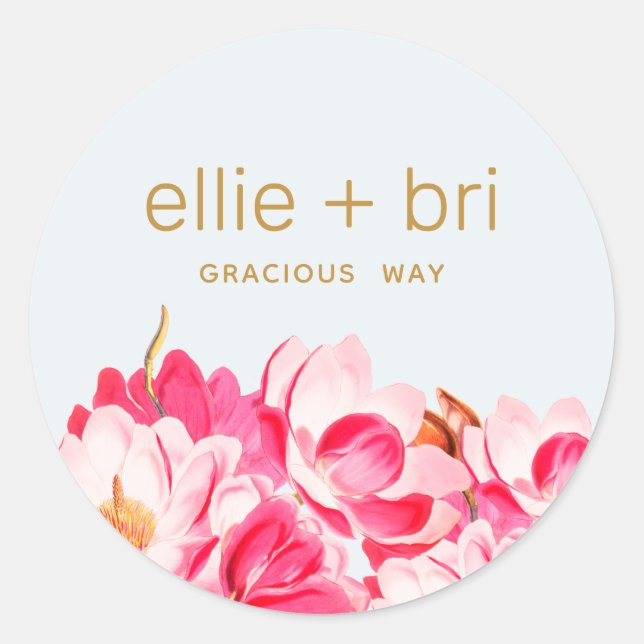 Adesivo Magnolia Floral-Vinheta Magnolia De 2" (Frente)