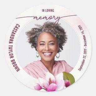 Adesivo Magnólia Rosa Floral Memorial
