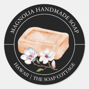 Adesivo Magnolia Rótulo do sabão