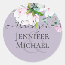 Magnolias Rosa-Lavanda Dusty Eucalyptus Obrigado