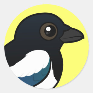 Adesivo Magpie de bico preto