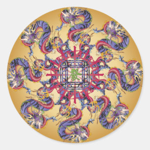 Adesivo Mah Jongg Dragon Year Stickers
