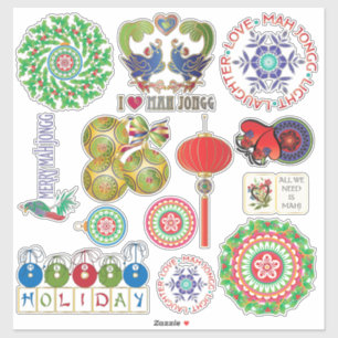 Adesivo Mah Jongg Holidays Vinyl Stickers