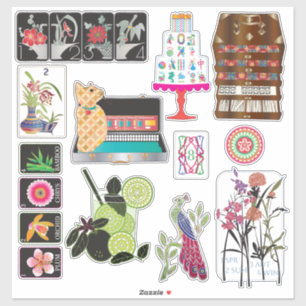 Adesivo Mah Jongg Mix03 Vinhetas